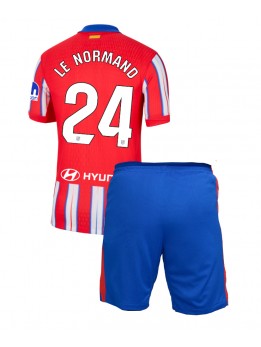 Atletico Madrid Robin Le Normand #24 Replika Hemmakläder Barn 2024-25 Kortärmad (+ byxor)